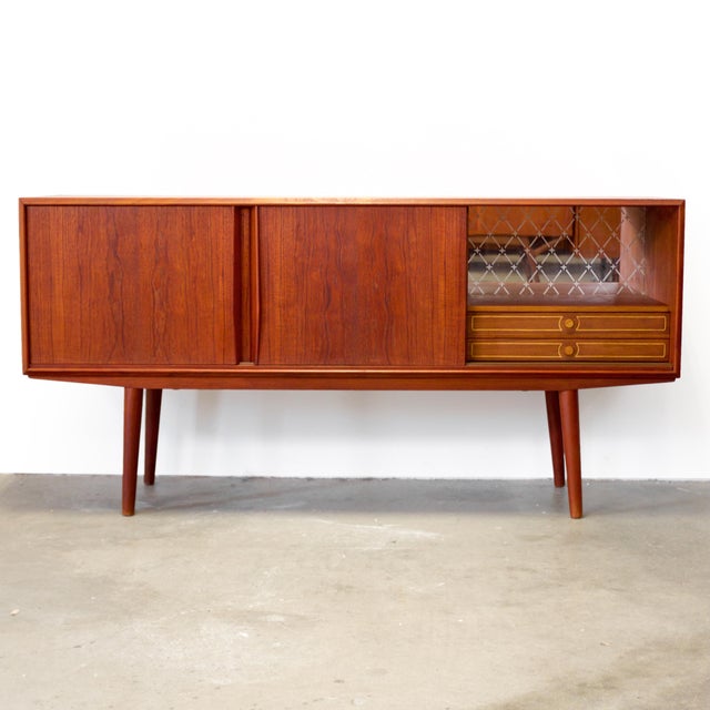 Mid-Century Modern Sejling Skabe Danish Teak Sideboard Designed by e.w. Bach For Sale - Image 3 of 14