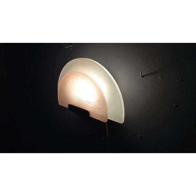 1980s Vintage Glass Wall Light from Arteluce, 1980s For Sale - Image 5 of 17