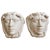 Ceramic White Glazed Ceramic Wall Planters, 1950s, Set of 2 For Sale - Image 7 of 7