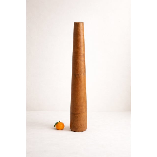 Large Vase in Wood, 1960s For Sale - Image 4 of 4