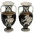 Pair of Neoclassical Vases With Greek Key Details For Sale