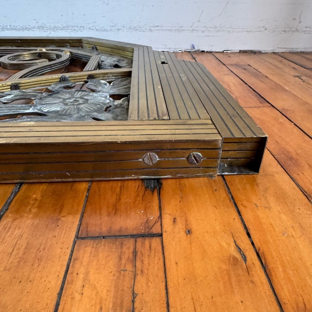 Antique Brass Art Deco Twin Headboard For Sale - Image 11 of 12