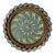 Vintage Turkish Painted Copper Tray For Sale