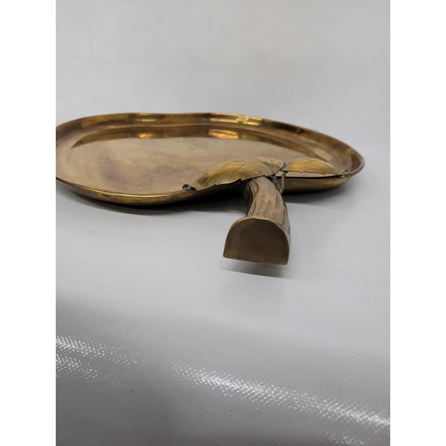 Metal Vintage Brass Apple Tray, Large Spanish Kitchen Wall Decor Sculptural Fruit Accent For Sale - Image 7 of 8
