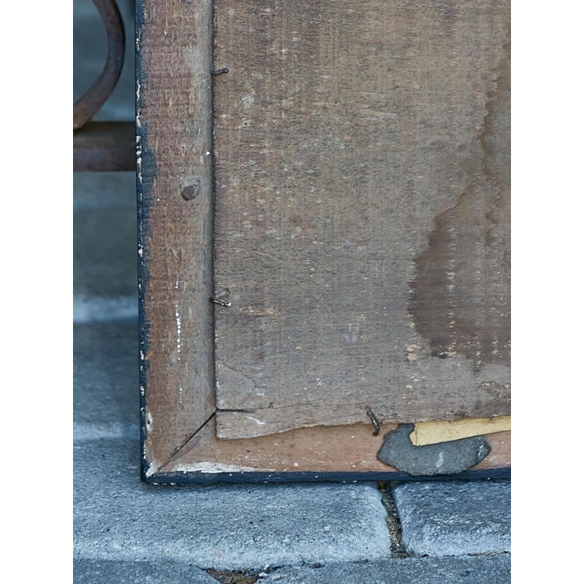 French 1900s Louis-Philippe Inspired Mirror with Tortoise Style Painted Frame For Sale - Image 9 of 10