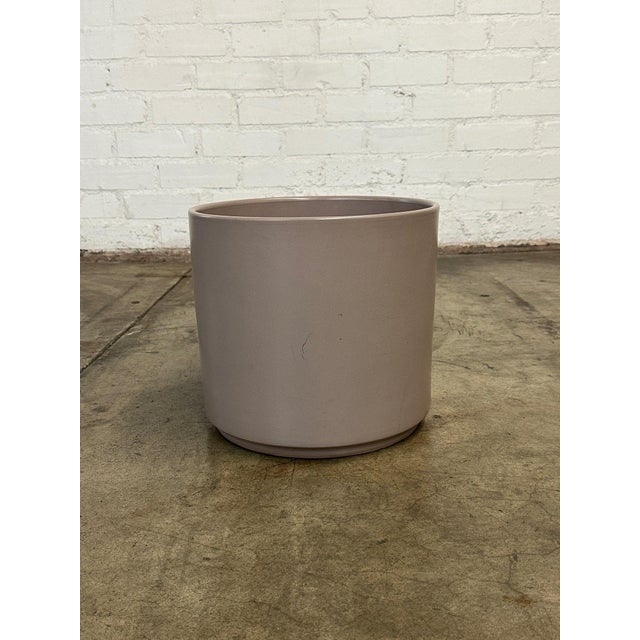 Ceramic Vintage Brown Planter Attributed to Gainey For Sale - Image 7 of 9