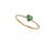 Not Yet Made - Made To Order Minimalist Heart Cut Emerald Ring Set in 14k Solid Yellow Gold Size 7 For Sale - Image 5 of 6