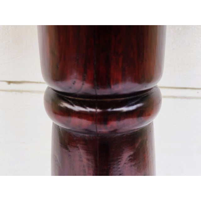 Brown Round Ash Side Table, 1920s For Sale - Image 8 of 18