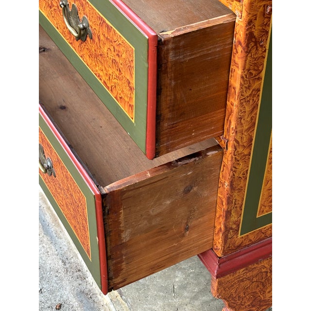19th C. American Artisan Painted Mule Chest of Drawers For Sale - Image 10 of 18