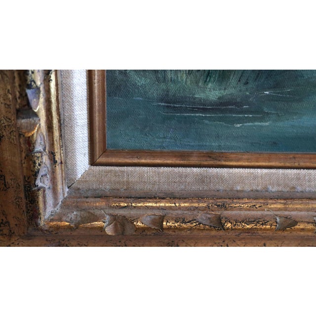 British Listed Artist, Emerald Green Vertical Landscape, by Anette Elias, Oil on Canvas For Sale In Los Angeles - Image 6 of 11
