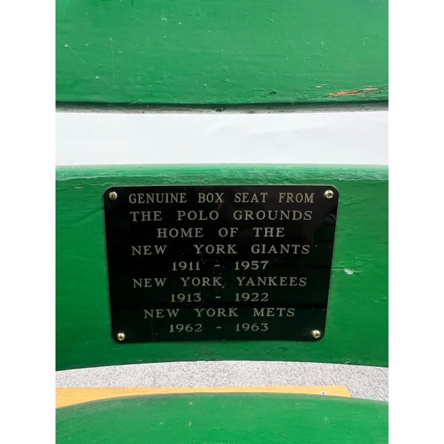 Genuine Polo Grounds Figural Stadium Box Seat #1 - Ny Giants Yankees Mets Chair For Sale - Image 11 of 12
