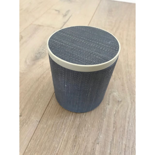 Cornflower Blue Pigeon & Poodle Maranello Steel Blue/White Canister For Sale - Image 8 of 8