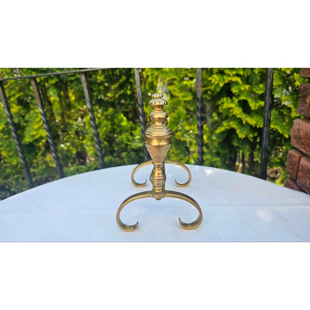 Art Nouveau Brass Fireplace Wood Stand, 1890s For Sale - Image 4 of 7