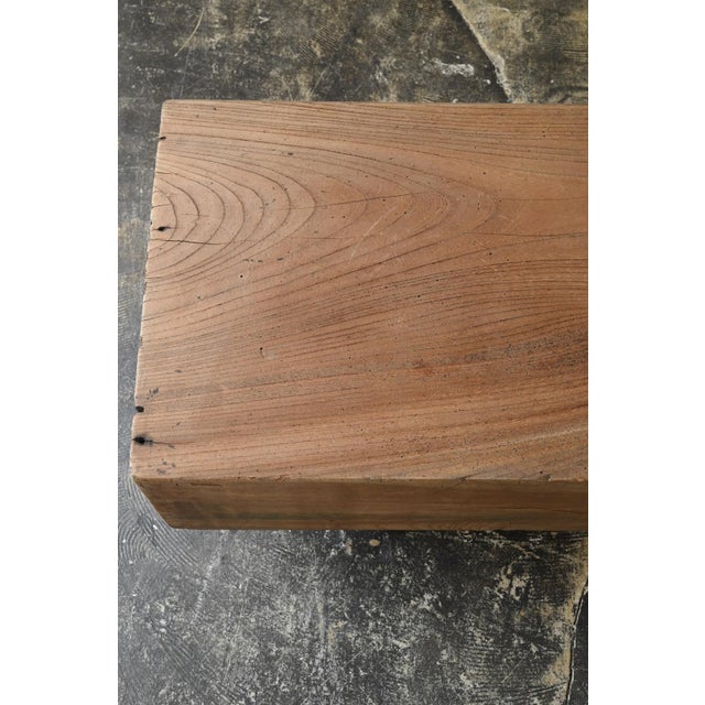 Wood Mid 20th Century Small Old Japanese Low Table Made of Zelkova Wood/Modern Side Table For Sale - Image 7 of 18