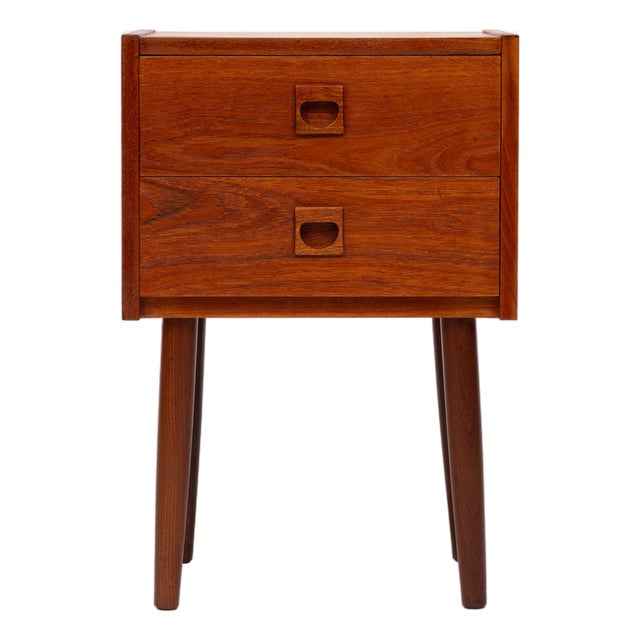 Vintage Danish Mid-Century Teak Nightstand 1960s For Sale