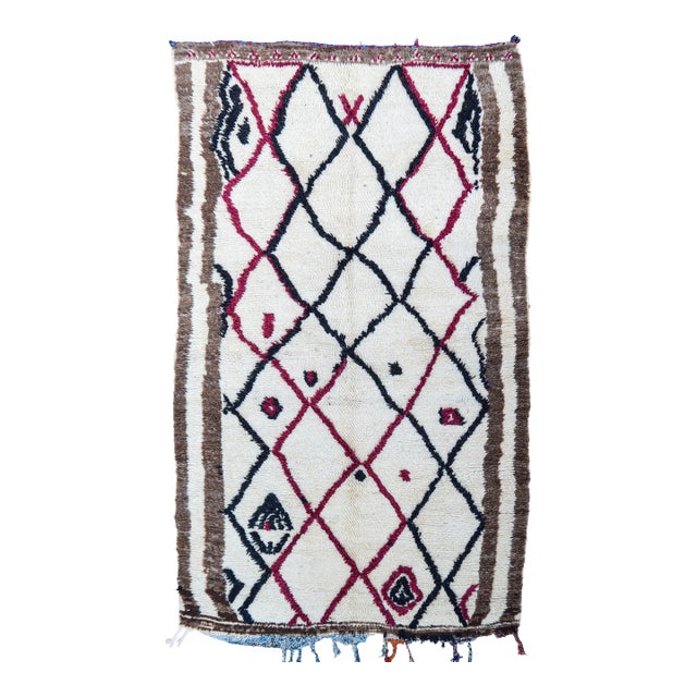 Mid 20th Century Vintage Moroccan Rug - 8' X 4'8'' For Sale