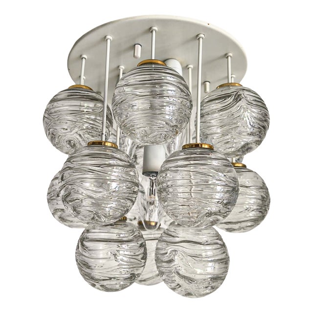 Mid-Century Snowball Sputnik Glass Flush Mount from Doria Leuchten, Germany, 1970s For Sale