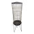 Vintage MCM Cylinder Bird Cage Stand Hairpin Legs Black Atomic Mid Century For Sale
