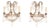 Mid 20th Century French Directoire Style Crystal Two-Light Sconces with Rosette Motifs - a Pair For Sale