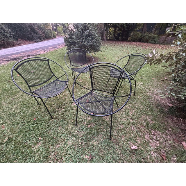 Maurizio Tempestini Mid 20th Century Tempestini for Salterini Radar Hoop Chairs - Set of 4, Attributed For Sale - Image 4 of 6