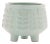 Footed Ceramic Leaf Pattern Planter (Set of 4) For Sale