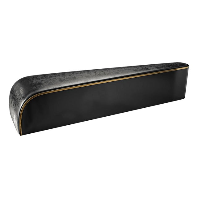 "Savini" Bench With Stainless Steel and Bronze Details, Handcrafted For Sale