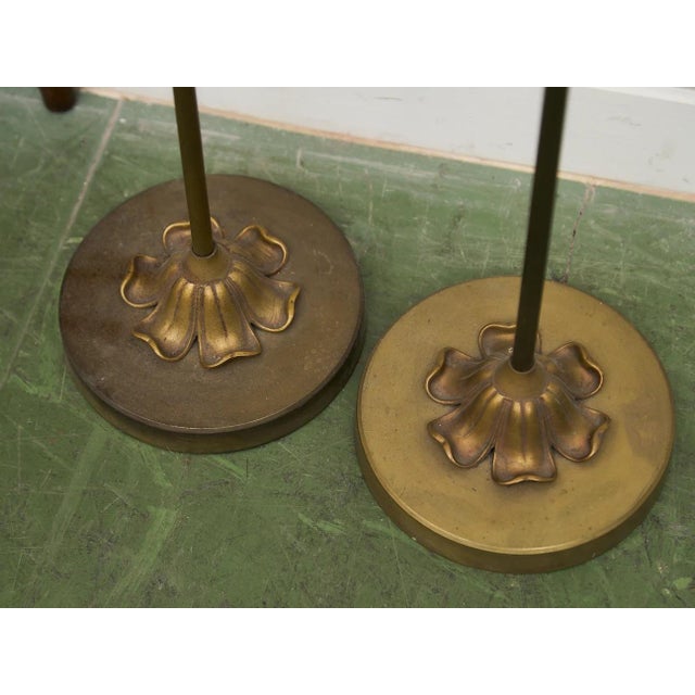 Rustic Antique Metal Candlesticks For Sale - Image 3 of 6