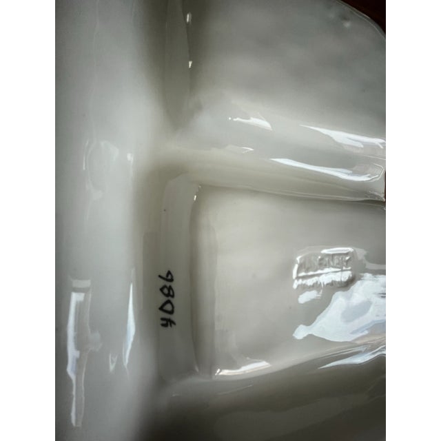 Late 20th Century Italian Ceramic Basketweave Olive Dish For Sale - Image 10 of 10