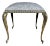 20th Century French Neoclassical Art Nouveau Spotted Print Bronze Vanity Stool Ottoman For Sale