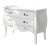 Modern White Lacquered 3-Drawer Bombe Chest For Sale
