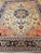 Vintage Turkish Heriz Serapi Rug, Hand-Knotted Wool, Geometric Pattern, Ivory & Blue, 9x12 For Sale - Image 13 of 17