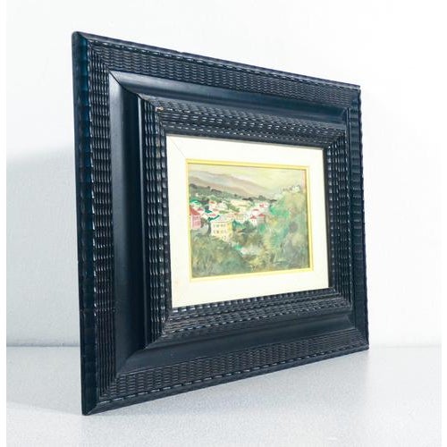 Alberto Salietti, Ligurian Landscape, Mixed Media, Framed For Sale - Image 6 of 16