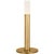 Kelly Wearstler by Visual Comfort Signature Rousseau 10" Rechargeable Accent Lamp in Antique-Burnished Brass with Etched Crystal For Sale