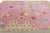 2010s Modern Art Deco Style Handmade Wool Rug in Pink With Floral Design For Sale - Image 5 of 11