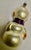 Folk Art West Germany Handblown Mercury Glass Snowman Christmas Tree Ornament Purple For Sale - Image 3 of 8