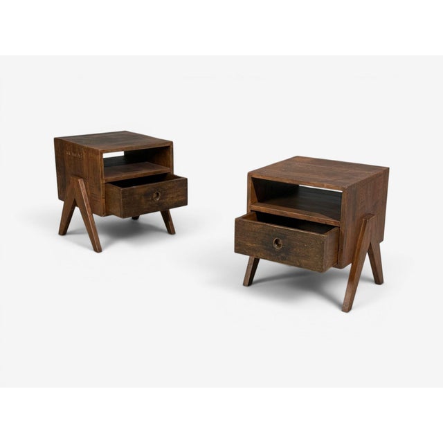 Pierre Jeanneret, Nightstands, Teak, Chandigarh, India, 1960s For Sale - Image 16 of 18