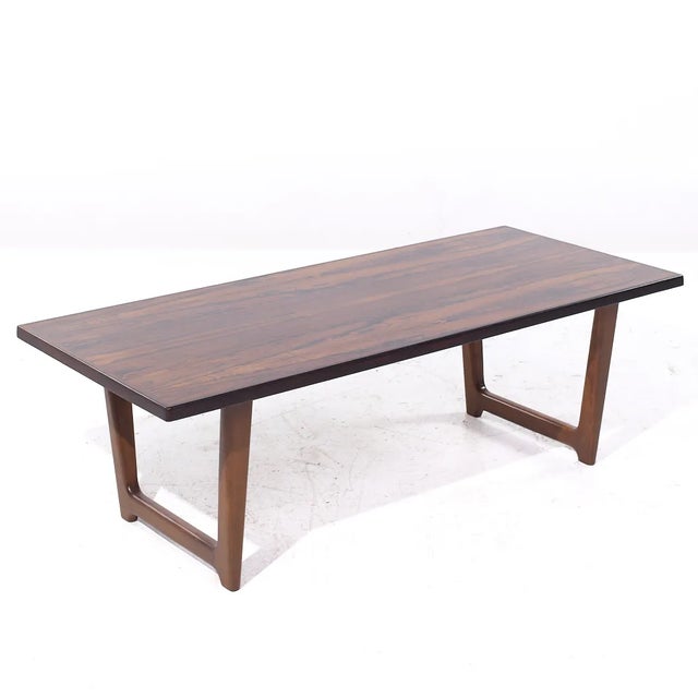 Peter Hvidt Peter Hvidt Style Mid Century Danish Rosewood Coffee Table For Sale - Image 4 of 8