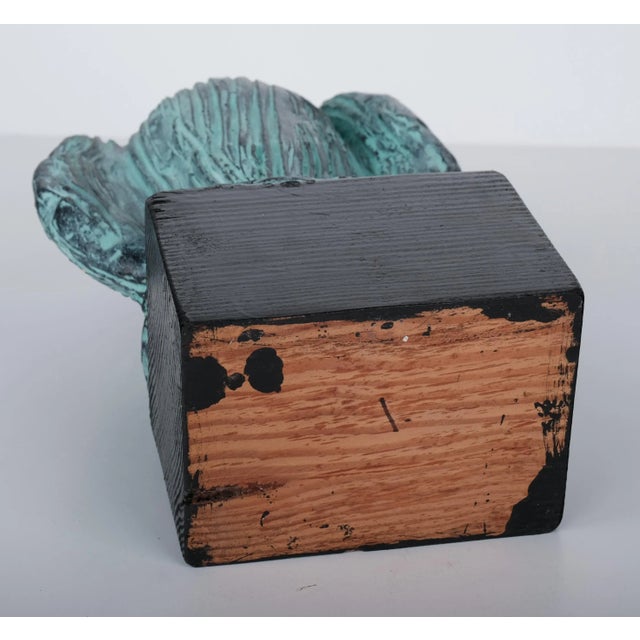 Tibor Jankay "Irenke" Mid-Century Modern Ceramic Sculpture on Wood Base For Sale - Image 9 of 12