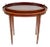 Sheraton Style Parquetry Mahogany Oval Tray Table For Sale