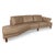 Modern Omega Corner Sofa with Left Recamiere in Beige Leather from Koinor For Sale - Image 3 of 11