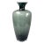 Impeccable Monumental Timeless Modern Classic Green-Gray Translucent Glass Vase For Sale