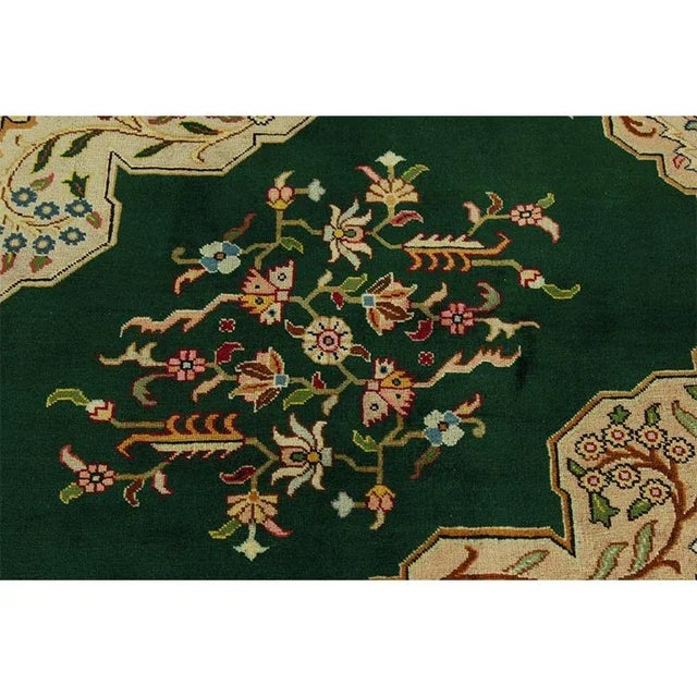 1970s Persian Tabriz Area Rug 9’5″ X 12’10” For Sale - Image 4 of 12