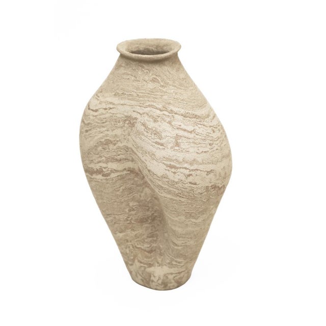 Stomata 2 vase by Anna Karountzou Dimensions: W 14 x D 12 x H 26.5 cm Materials: mixed beige and white stoneware clay,...