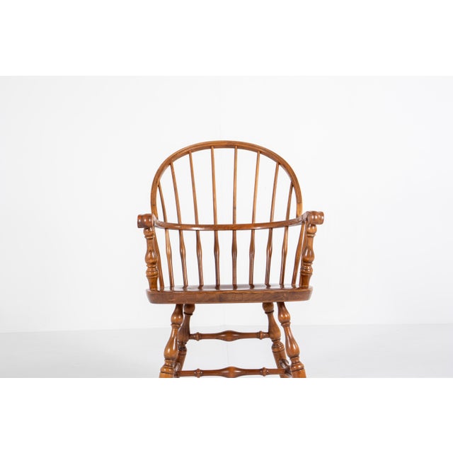 Vintage Windsor Armchair in Solid Wood, 1960s For Sale - Image 10 of 14