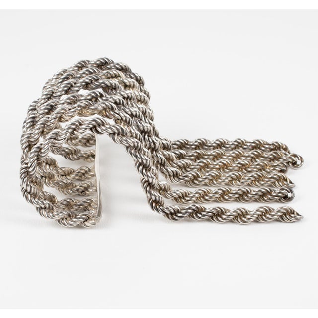 Mercedes Robirosa Paris Massive Silvered Chain Bracelet For Sale - Image 4 of 10