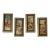 Vintage Mid-Century European Architectural Street Scenes - Framed Miniatures - Set of 4 For Sale
