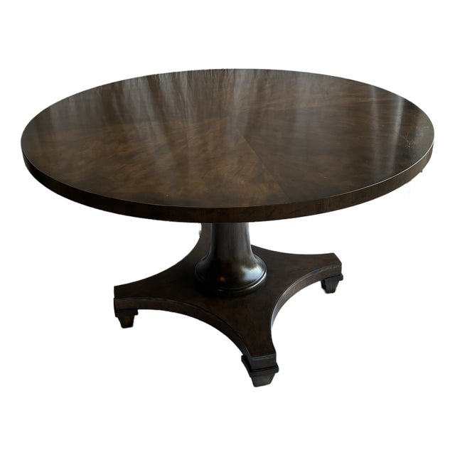 Late 20th Century Baker Furniture Collector’s Edition Round Pedestal Dining Table For Sale