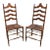 Pair of Early 20th Century Patinated Ladder Back Chairs For Sale