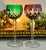 Mid 20th Century Ajka Arabella Wine Hocks Cut Emerald Green, Blue, Ruby Red, Amethyst - Set of 4 For Sale - Image 9 of 10