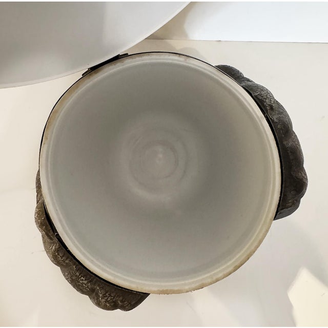 1960s Seymour Mann Pewtertone Olde Tankardware Owl Ice Bucket From Japan For Sale In Miami - Image 6 of 8